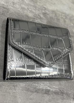 Невеликий гаманець у срібному кольорі