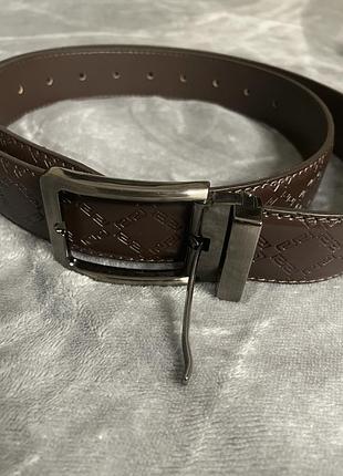 Ремінь шкіряний чоловічий коричневий