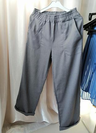 Брюки высокая посадка натуральный лён