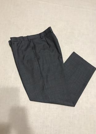 Серые брюки из полушерсти2 фото