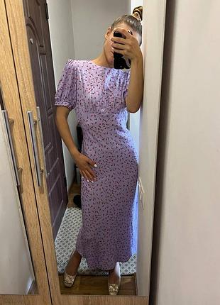 Летнее платье длины макси / миди / платье цветочный принт / легкое платье