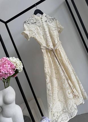 Белое миди платье люкс