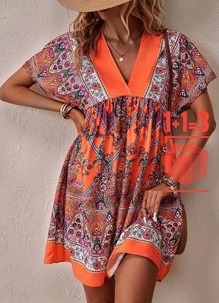 🥰сукня вільного крою в принт shein m