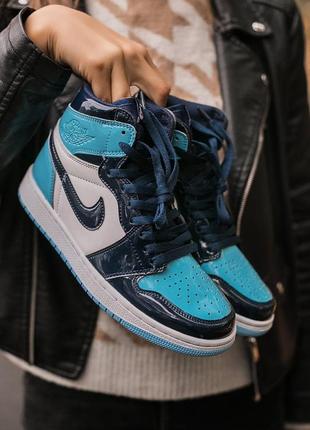 Nike air jordan retro 1 “ blue glow ”🆕шикарные кроссовки найк🆕купить наложенный платёж