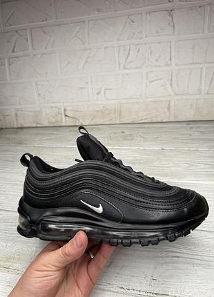 Крутые черные кроссовки scan nike air max 97 оригинал 37.5р