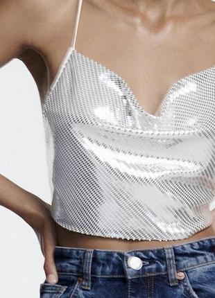 Топ zara блискучий