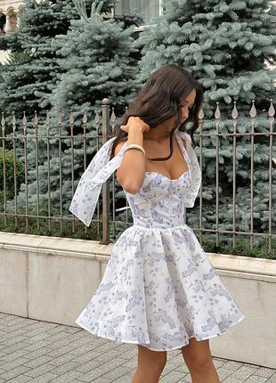 Платье в принт  из органзы