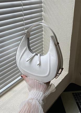 Дефект! женская сумка 10362 багет белая