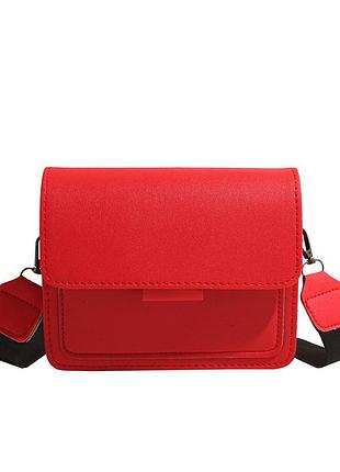 Женская классическая сумка 10461 кросс-боди через плечо красная