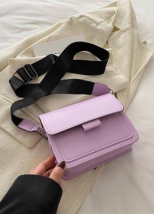 Женская классическая сумка 10461 кросс-боди через плечо фиолетовая
