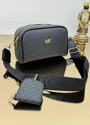 Сумка черная женская michael kors 2в1 клатч сумка маленькая майкл корс кросс-боди