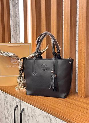 Сумка женская черная michael kors шопер сумка большая  майкл корс
