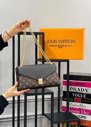 Клатч коричневый на цепочке женский louis vuitton сумка маленькая луи витон люкс качество
