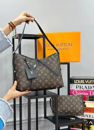 Сумка коричневая женская louis vuitton 2в1 сумка большая луи витон кросс-боди люкс качество