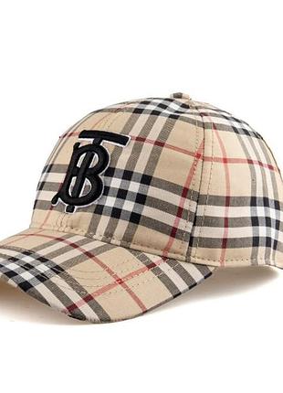 Бейсболка burberry коричнева в клітку унісекс люкс туреччина кепка барбері жіноча чоловіча стильна