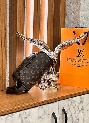 Сумка кориневая женская мужская louis vuitton луи витон косметичка слинг люкс качество