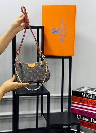 Сумка коричневая женская louis vuitton сумка луи витон клатч кросс боди люкс качество