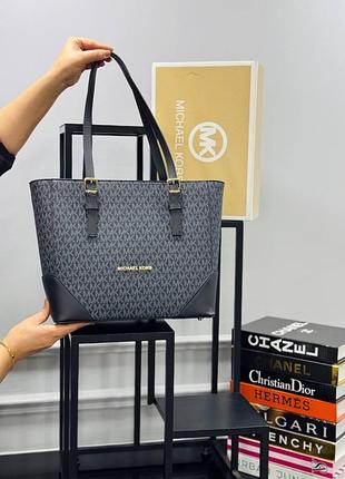 Сумка черная женская michael kors шопер сумка большая майкл корс люкс качество