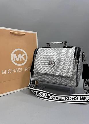 Сумка маленькая белая женская michael kors клатч сумка майкл корс кросс боди саквояж
