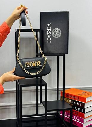Сумка маленькая черная женская versace сумка клатч версаче кросс-боди люкс качество