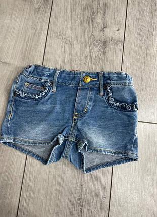 Джинсовые шорты h&amp;m на девочку 4-5 лет 2