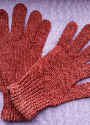 Рукавички жіночі, колір теракотовий розмір універсальний l