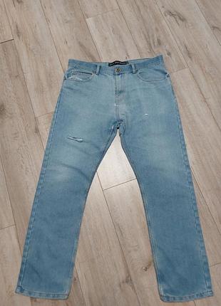Джинсы голубые denim co. est 1969 тренд нереального качества. w36/l32 regular fit оригинал. состояние новых. cotton