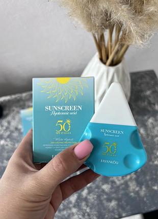 Крем сонцезахисний fayankou spf50+ з гіалуроновою кислотою зволожуючий 30 г