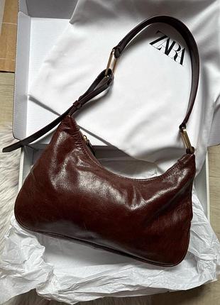 Сумка з натуральної шкіри zara spain