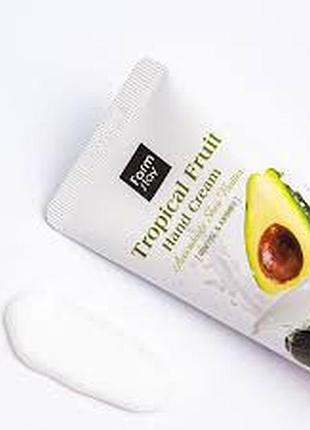 Farmstay tropical fruit hand cream avocado зволожуючий та поживний крем для рук