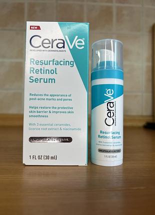 Cerave retinol serum 30 мл – сироватка з ретинолом для зменшення постакне, пор і вирівнювання шкіри