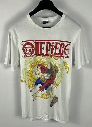 Футболка чоловіча біла з принтом аніме one piece xl розмір
