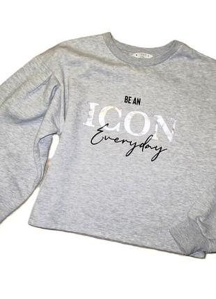 Стильный свитшот с объемными рукавами размер хс