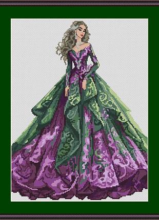 Схема для вишивки хрестом сукня для балу
