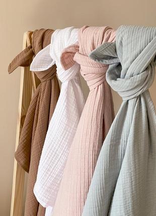 Пледи муслінові однотонні