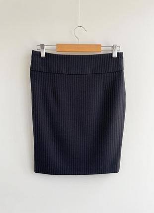Класична костюмна чорна спідниця zara