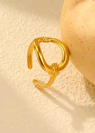 Открытая регулирующая кольца, кольцо, овал, медзолото