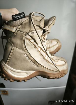 Salomon сапоги беж р 37 38