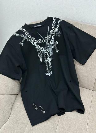 Черная футболка люкс