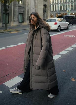 Пуховик пальто женское на пуховую зара zara xxl