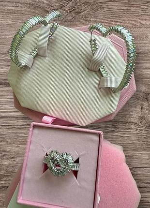 Набір swarovski каблучка та сережки