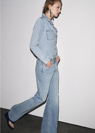 Джинси wide-leg zara new