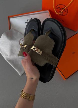Empire sandal hermes army green