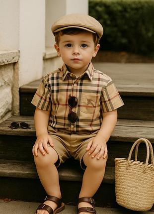 Burberry сорочка дитяча 98 клітинка nova check вишивка