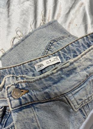 Zara джинсова спідниця з шортами 2
