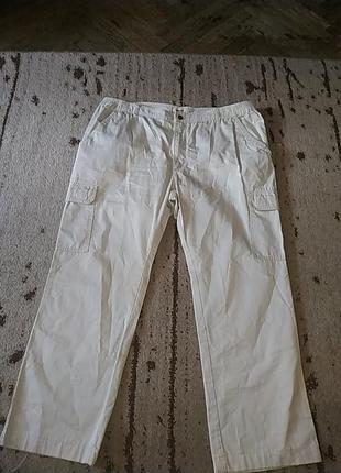 Классные, стильные , светлые брюки с множеством карманов. /карго./rogerkent.