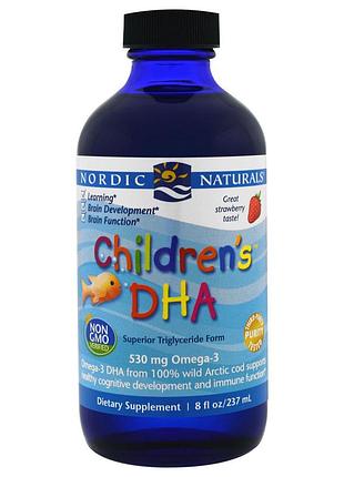 Рідкий риб'ячий жир для дітей, nordic naturals, полуниця, 237 мл