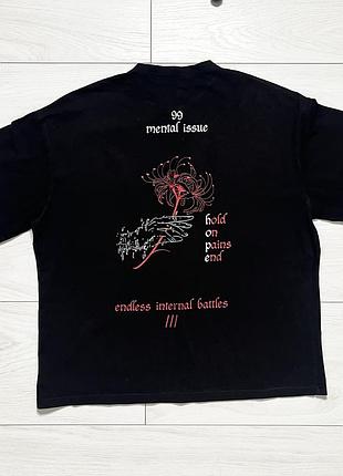 Футболка 99 mental issue ackee.store гуль оверсайз