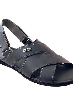 Сірі чоловічі сандалі з еко шкіри. розмір 44 український