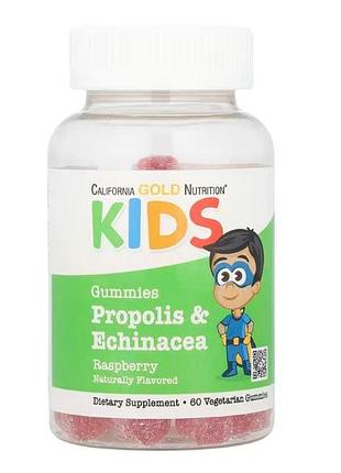 Жевательные конфеты с прополисом и эхинацеей california gold nutrition, без желатина, 60 вегетарианских таблет